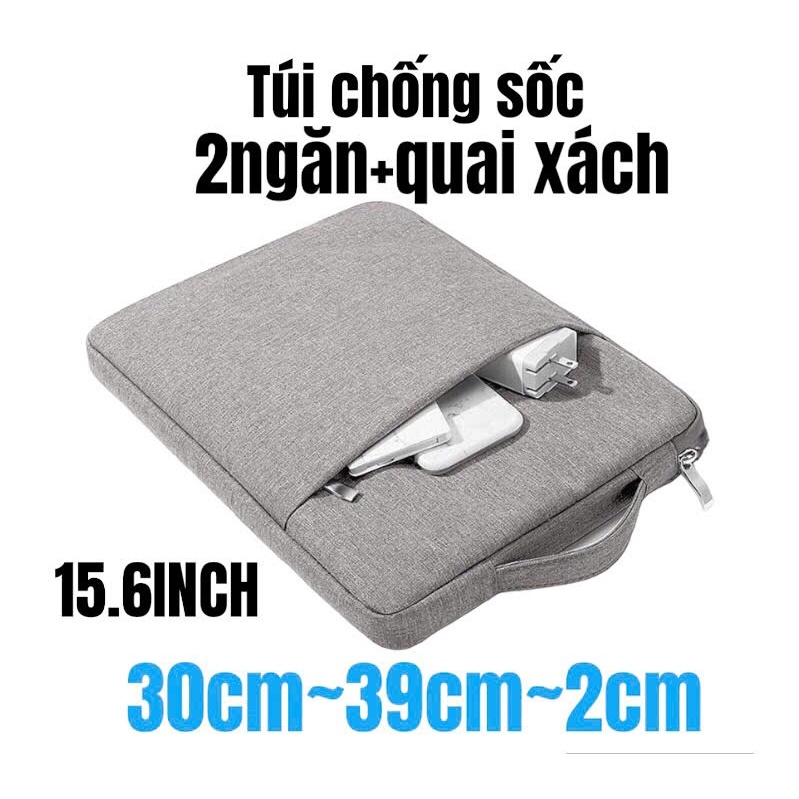 Túi Chống Sốc vải đựng Laptop, Macbook Chống Va Đập cực tốt, 2 Ngăn kích thước từ 13 Inch đến 15.6 Inch. Túi laptop.