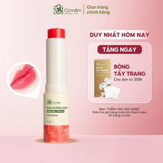 Son Dưỡng Môi Có Màu Gạo Hương Dâu Mềm Môi Chống Khô Nẻ Cỏ Mềm 3,6g