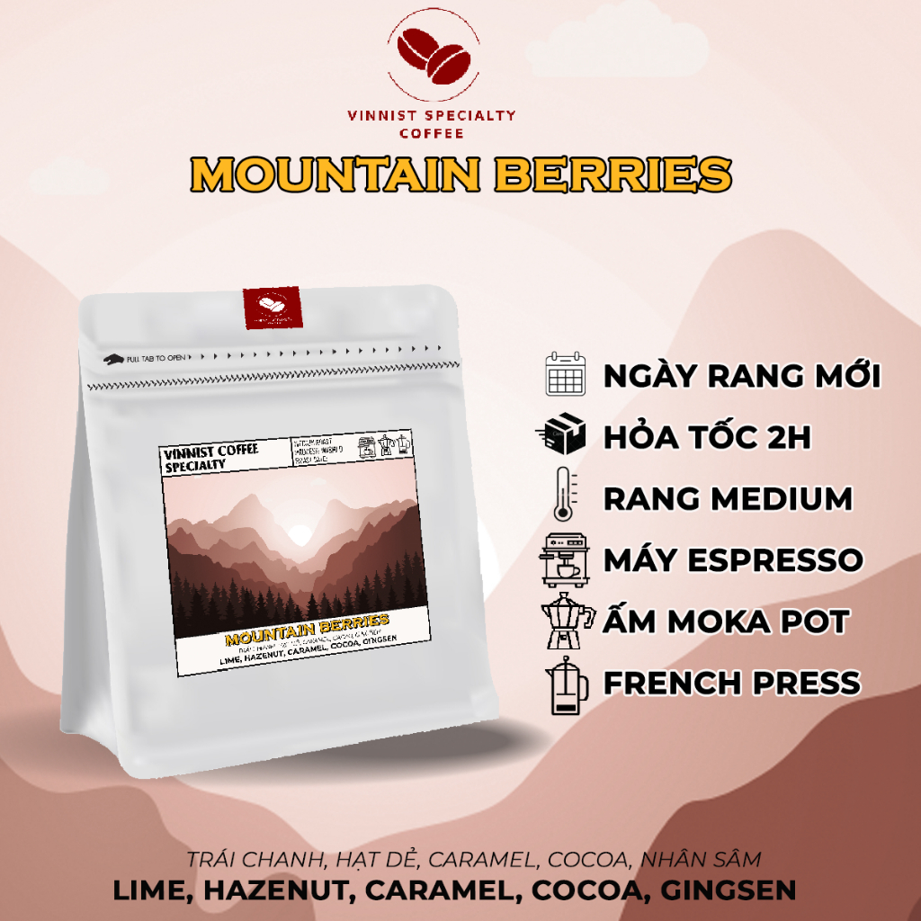 [Phổ Biến] Cà phê Arabica Espresso - Mountain Berries