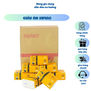 Giấy sipiao 6021/Thùng 30 gói giấy ăn gấu trúc sipiao nội địa trung 6021,300 tờ.giấy 3 lớp.