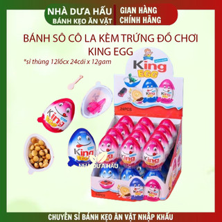 [Lốc 24 quả] Kẹo trứng đồ chơi sô cô la King Egg bé trai bé gái