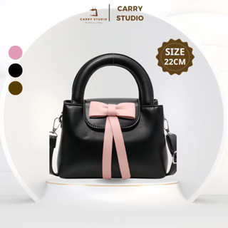 [SẴN] Túi Xách Nữ Thiết Kế Túi Nữ Đeo Chéo Thắt Nơ Xinh Xắn Form Vuông Da Mềm Mịn