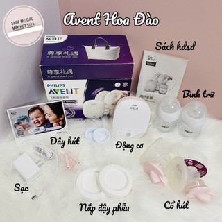 Máy hút sữa Avent hoa đào new