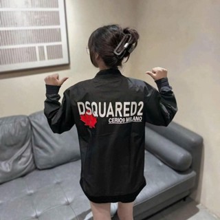 Áo Khoác Gió Nam Nữ Unisex  Chữ DSQUARED2 In Hình Sau Áo  Dáng Rộng  Phong Cách  Thời Trang Dành Cho Giới Trẻ
