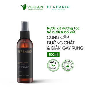 Nước xịt dưỡng tóc vỏ bưởi và bồ kết Herbario 100ml (pomelo peel & gleditsia) thuần chay