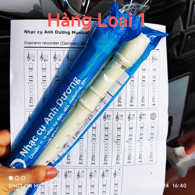 [Loại 1] Sáo recorder,sáo recorder 8 lỗ cho học sinh học âm nhạc (có que vệ sinh, giấy hướng dẫn - Loại 1)