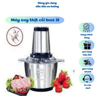 Máy xay thịt Inox Kitchen Expert công suất 250W Inox 304/ Máy xay đa năng 2L.( BẢO HÀNH 12 THÁNG)