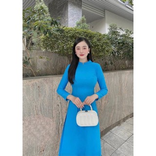 [BÃO SALE] [ Siêu Giảm Giá ] Áo Dài Trơn lụa nhật cổ cao  2 Tà Nhiều Màu