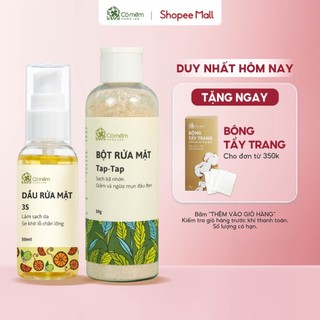 Combo Rửa Mặt 2 Bước Sạch Sâu Cỏ Mềm