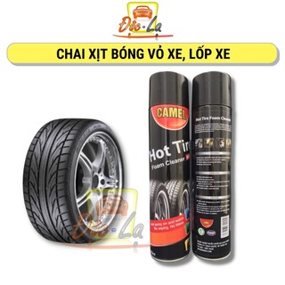 Chai xịt bóng vỏ, làm đen lốp xe và phục hồi nhựa nhám CAMEL HOTTIRE