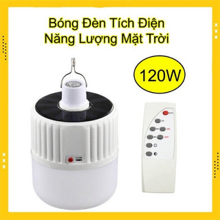  Bóng Đèn Led 120W Tích Điện Và Sạc Năng Lượng Mặt Trời Có Điều Khiển Từ Xa 