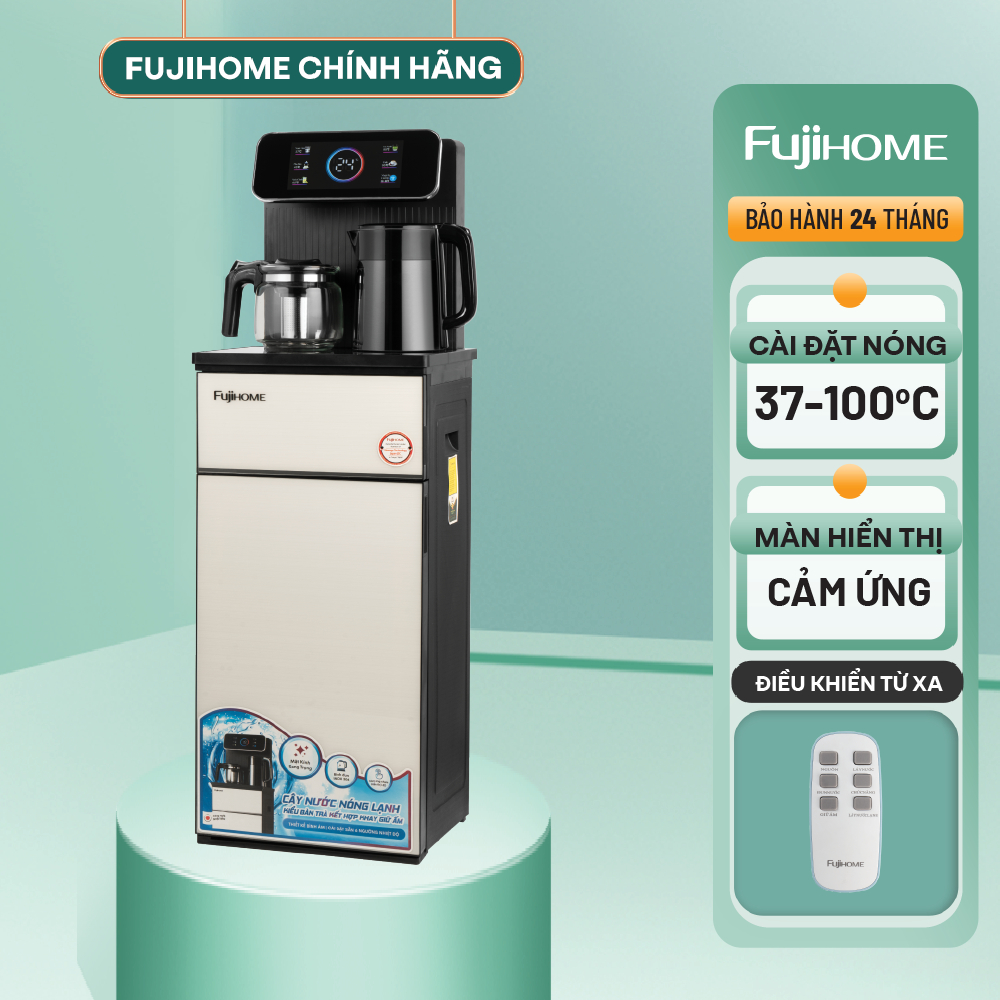 Cây nước nóng lạnh bàn trà nhập khẩu FUJIHOME TBD22 - Màn hình cảm ứng - Cài đặt nhiệt độ nước nóng