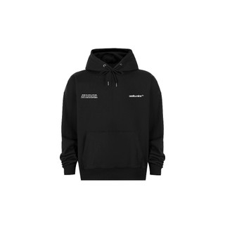 Áo Hoodie Presents Màu Đen Form Boxy