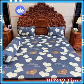 3 MÓN Ga trải Giường lẻ kèm 2 áo gối nằm Thun Lạnh Hàn Quốc