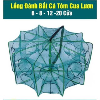 Lồng Bát Giác 6,8,12,16,20 Cửa Bẫy tôm cua cá lươn trạch + tặng mồi