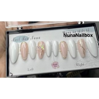 Nailbox nuna móng úp đính charm 4 cánh