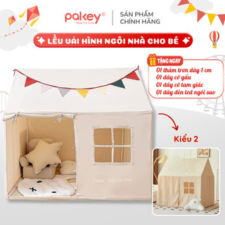 Lều Cho Bé Phong Cách Hàn Quốc, Màu Sắc Nhã Nhặn Chất Liệu Vải Da Đào Cao Cấp Khung Nhựa PVC Chắc Chắn