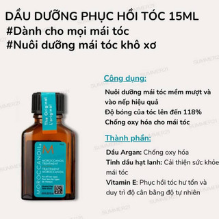 [TRẢ ORDER DƯ] Dưỡng tóc MO.ROC.CAN.OIL chiết