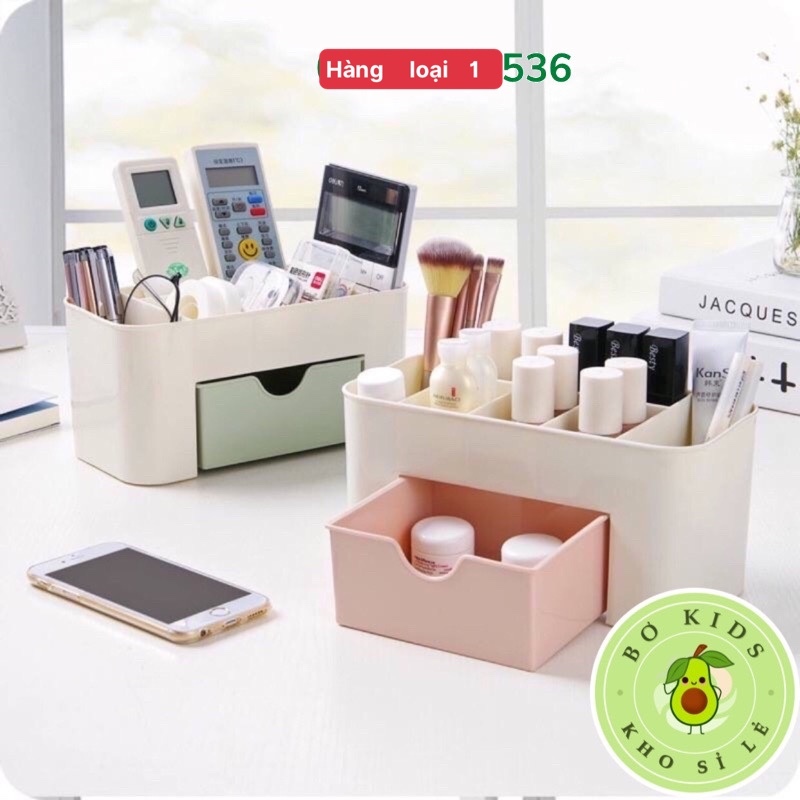 Kệ Đựng Mỹ Phẩm Nhựa - Loại Dầy - Đa Chức Năng Với Ngăn Kéo Để Bàn