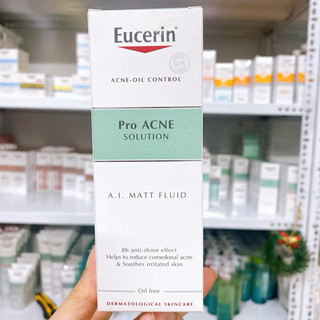 [Mã COSBAUH3 giảm 8% đơn 300K] Eucerin Kem dưỡng ẩm, kiểm soát nhờn suốt 8h ProAcne A.I Matt Fuild 50ml