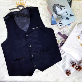 Áo gile nam lưng phi bóng TINY KING 4 nút phối vest cao cấp dáng ôm đẳng cấp màu trắng form rộng ( Z010 )