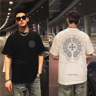 Áo Phông Chrome Heart Xám Nam Nữ ROMANCE Unisex Chất Liệu Cotton 260gsm Co Giãn Thoáng Mát Mềm Mịn