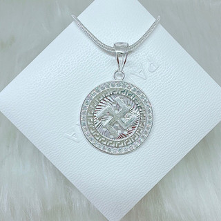 Mặt dây chuyền nam chữ Vạn chất liệu bạc ta-Minh Tâm Jewelry