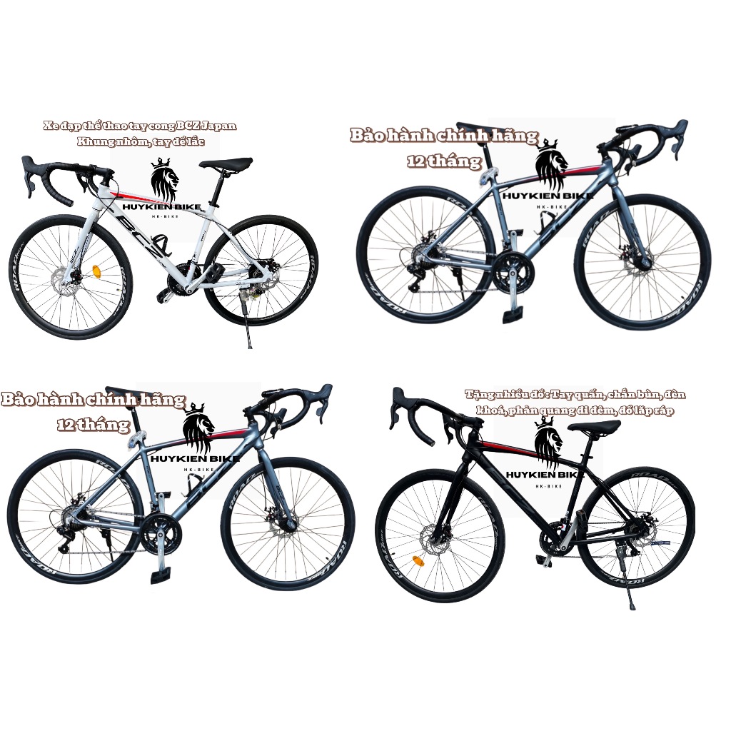 Xe đạp thể thao BCZ Road Japan khung nhôm tay đề lắc xuất nhật ( xe đạp đua, xe đạp tay cong)