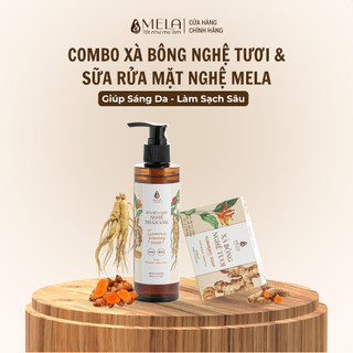 Combo Xà Bông + Sữa Rửa Mặt Nghệ MELA Sáng Da Làm Sạch Sâu - ML18
