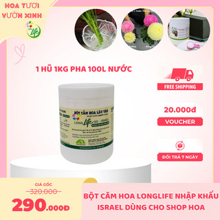 Bột Dưỡng Hoa Lâu Tàn LongLife chuyên cho shop hoa Florist cắm bình, mút xốp - Hoa tươi lâu gấp 2 lần, không thay nước
