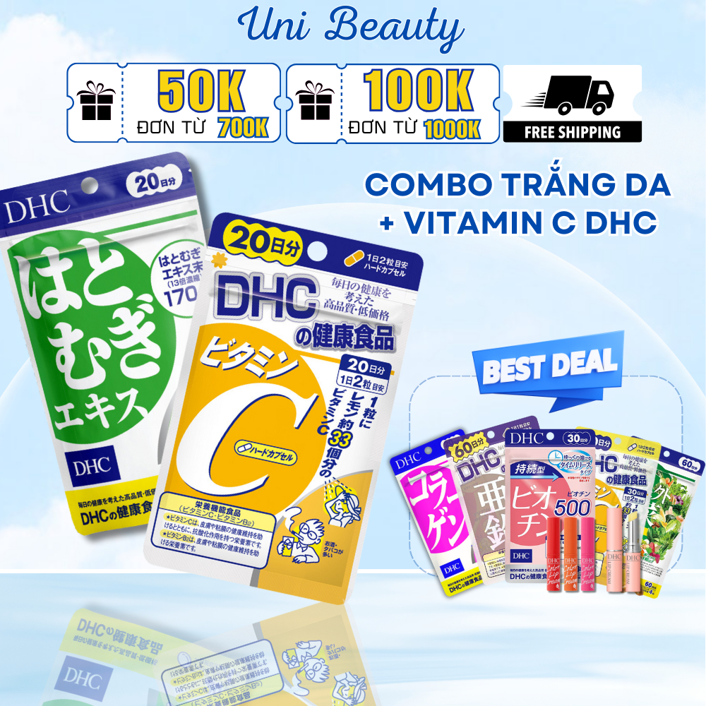 Combo Viên uống Trắng da DHC giúp làn da căng mịn, trắng sáng tự nhiên - DHC
