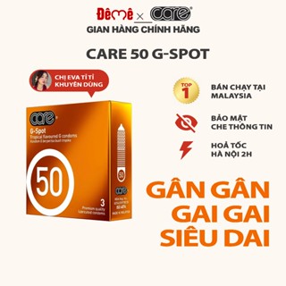 Bao Cao Su Gai Li Ti Và Gân CARE 50 Hương Dứa Rừng Kéo Dài Thời Gian, Nhiều Gel Bôi Trơn Hộp 3 Bcs Size 52mm Đê Mê Store