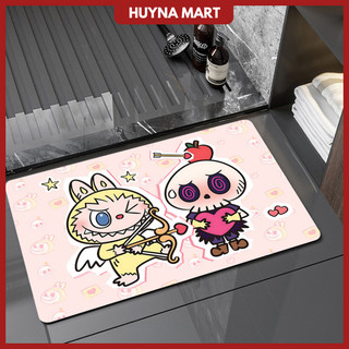 Thảm chùi chân hình thú 3D thấm nước, mặt đế chống trơn trượt 40x60cm Huyna Mart T01