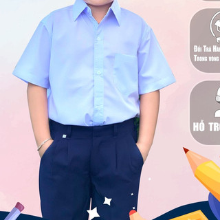 Quần tây xanh đen học sinh tiểu học, quần dài nam sinh, quần tây học sinh nam lưng thun_đủ size