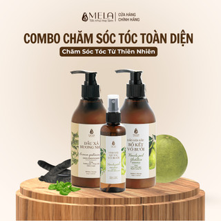 Combo chăm sóc tóc toàn diện mela cặp dầu gội - dầu xả - tinh dầu xịt tóc - ml22
