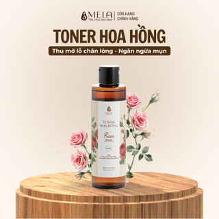 Nước Hoa Hồng MELA Cấp Ẩm Sáng Da, Toner Dịu Nhẹ Lành Tính Cho Da Mụn 200ml - ML11