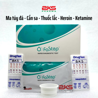 Hộp nguyên que test nhanh ma tuý tổng hợp 4 chân và 5 chân Fastep gồm MOP, MET, MDMA, THC, KET