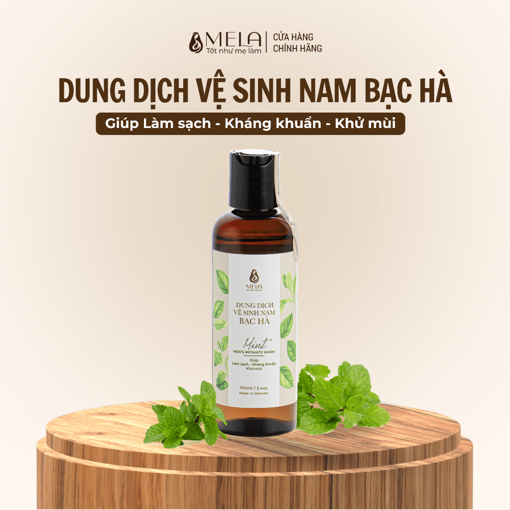 Dung Dịch Vệ Sinh Nam Bạc Hà MELA Làm Sạch Ngăn Mùi Kháng Khuẩn 100ml - ML07