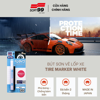 Bút sơn lấp vết xước mâm xe ô tô màu bạc soft99 wheel touch up paint silver w-62
