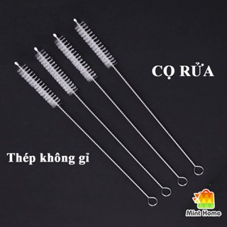 Que cọ rửa vệ sinh ống hút, bình nước bằng thép không gỉ chổi dụng cụ cọ bình sữa silicon, thủy tinh
