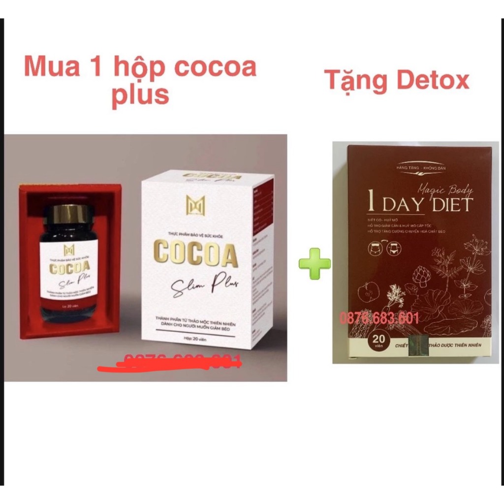 Giảm Cân XXS Cocoaslim Plus Tặng Detox