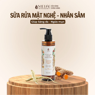 Sữa Rửa Mặt Nghệ Nhân Sâm MELA Góp Phần Ngăn Ngừa Mụn, Hỗ Trợ Làm Sáng Da 200ml - ML08