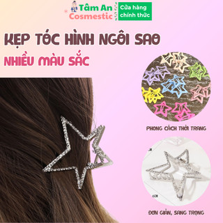 Kẹp tóc ngôi sao, kẹp tóc cute giá rẻ chất liệu kim loại bền đẹp, sáng bóng
