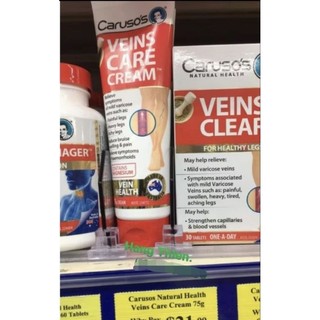 Kem hỗ trợ giảm suy giãn tĩnh mạch số 1 của Úc CARUSOS VEIN CLEAR