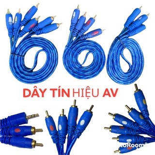 Dây AV ( Dây loa,dây audio) 3ly-4Đầu -6Đầu hoa sen dài 1.2m bọc nhựa chống nhiễu (hàng siêu rẻ)