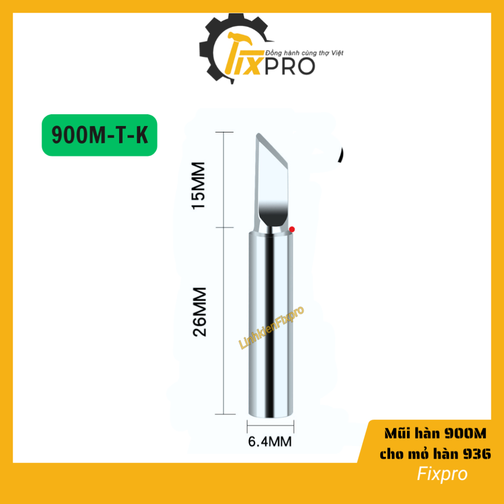 Mũi hàn dao 936 Đầu hàn dao chém 900M-T-K Đầu mũi hàn dao 900M cho mỏ hàn trạm hàn 936, 936A, Quick 