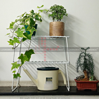 Kệ Xếp Tầng Đa Năng Màu Trắng - Kích thước 30*14*15.5cm