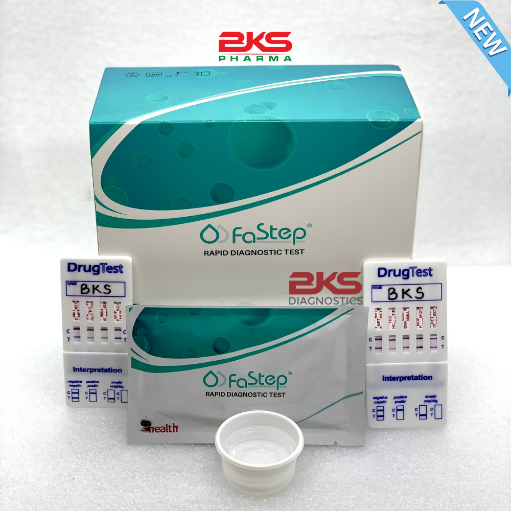 Test thử nhanh Ma tuý tổng hợp 5 chân Fastep bao gồm Heroin, Ma túy đá, Thuốc lắc, Cần sa, Ketamine