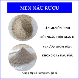 Men nấu rượu dạng bột mịn - Nấu rượu gạo, rượu nếp, rượu sữa - Không gây đau đầu