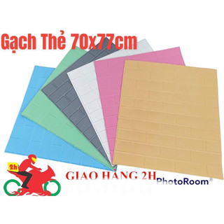 Xốp Dán Tường 3D Giả Gạch Thẻ 2021. Mẫu mới nhất cực đẹp 70x77cm